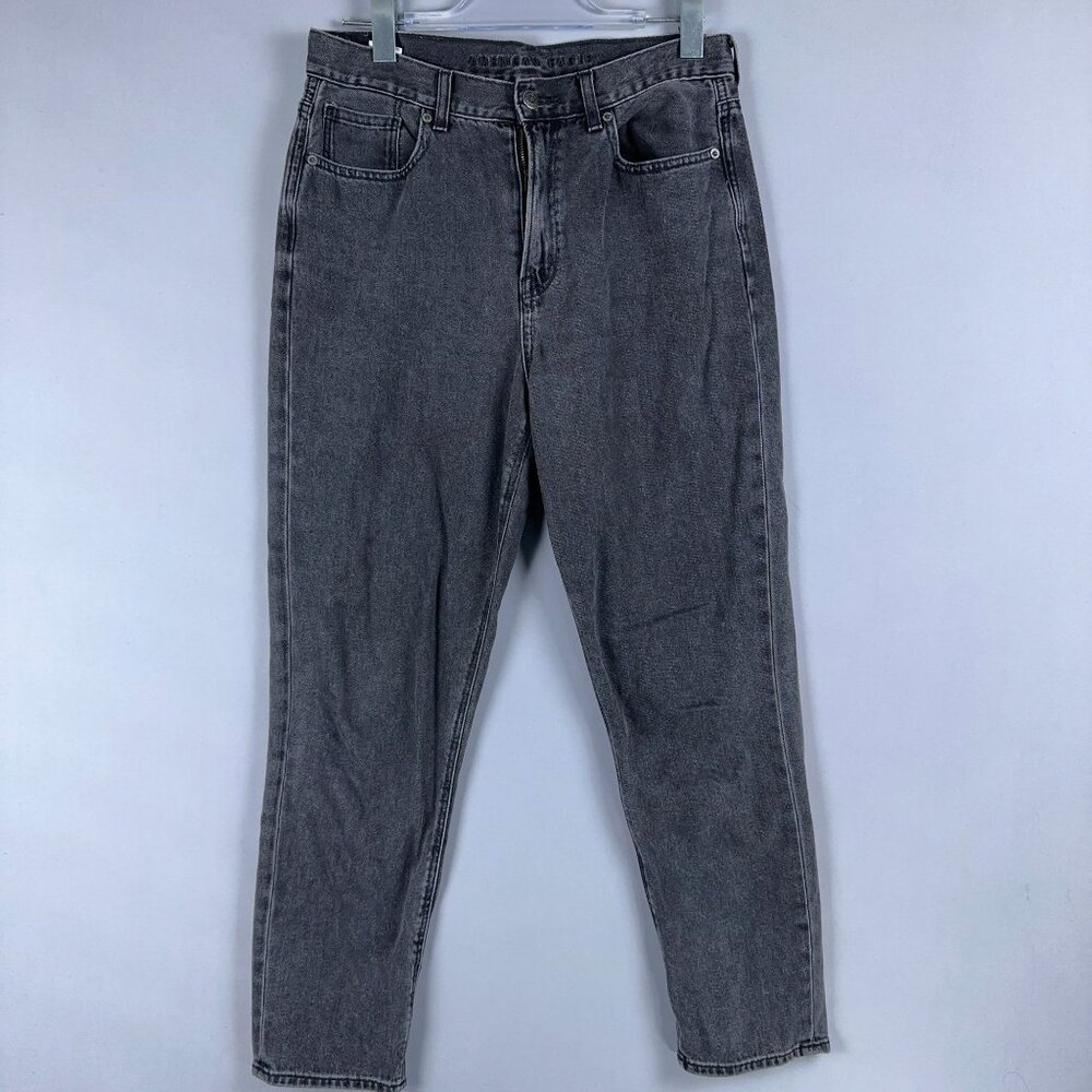American Eagle Mom Jeans Womens Size 8 High Rise Stretch Casual Grey